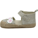 Daisies Tan Lurex Linen Espadrille First Kick