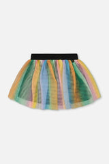 Printed Mesh Skirt Multicolored