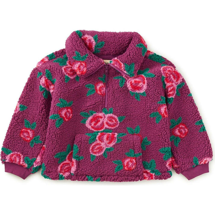 Teddy Fleece Pullover, Purple