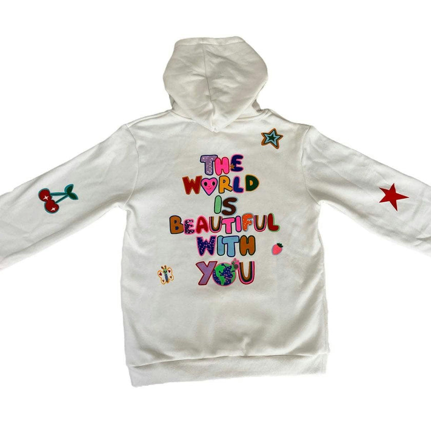 Graffiti Ice Cream Hoodie And Pant Set, White