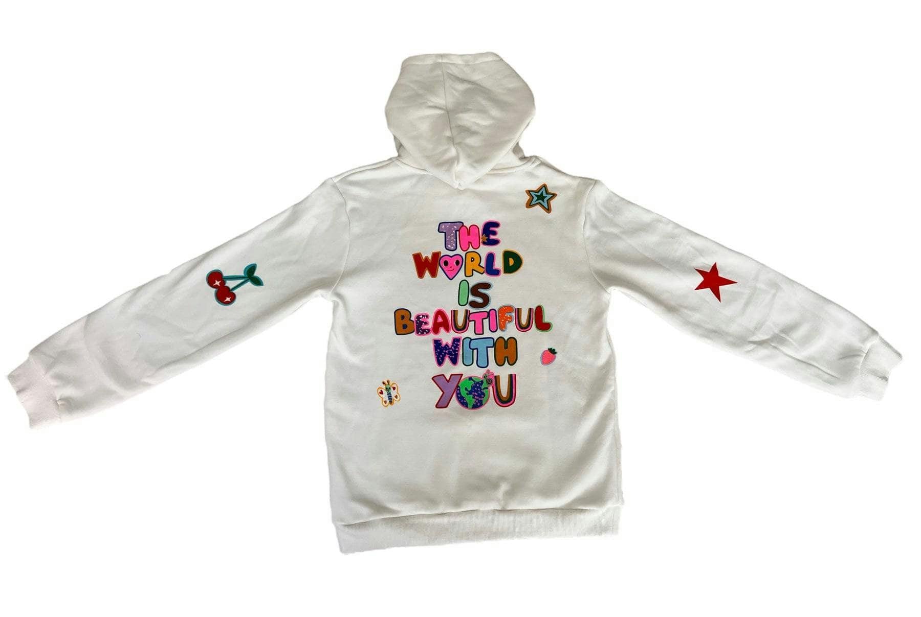Graffiti Ice Cream Hoodie And Pant Set, White