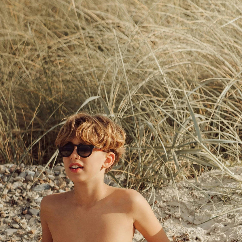 Classic Sustainable Sunglasses | Bio-Based · Bendable · Polarized | 0-2 Y | Black + Tortoise
