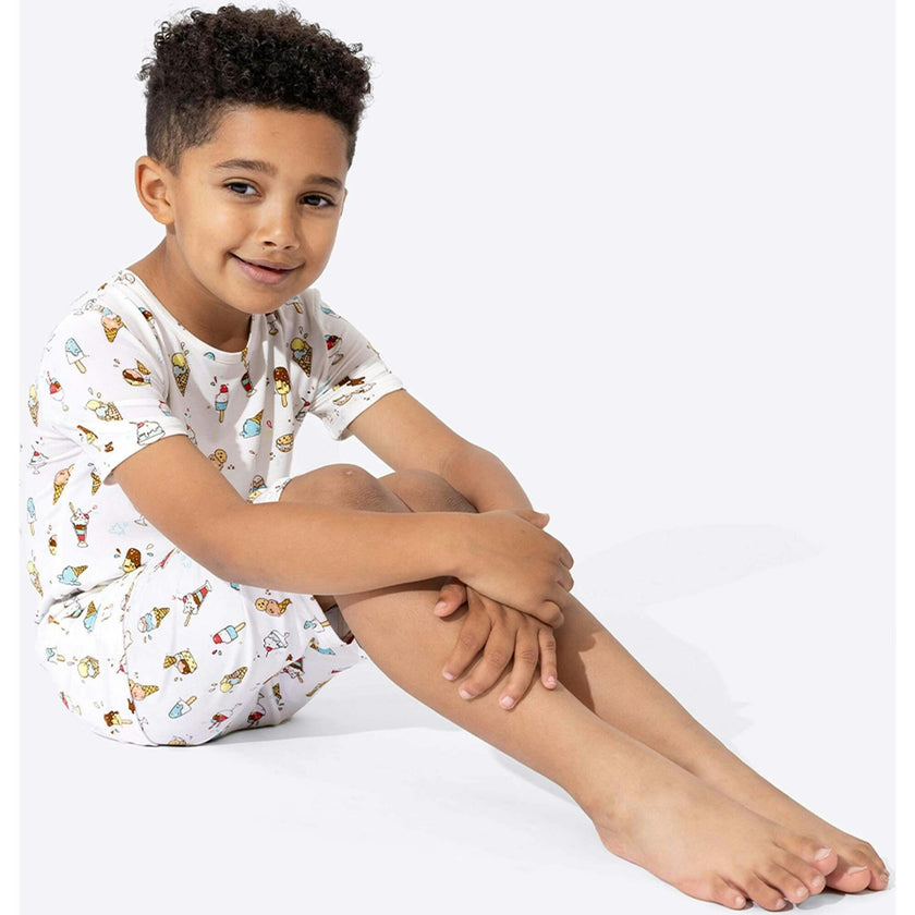Ice Cream Bamboo Kids Pajama Short Set