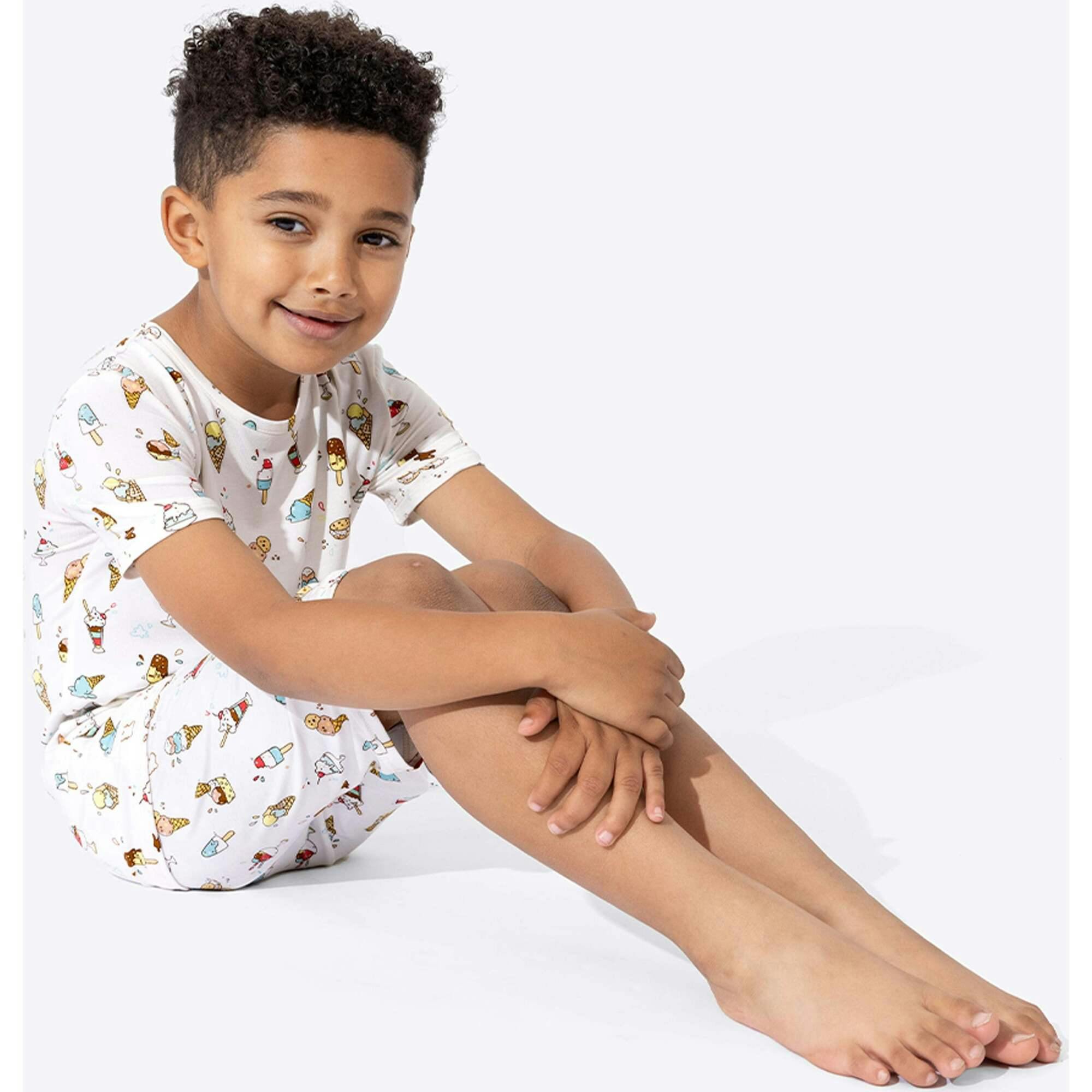 Ice Cream Bamboo Kids Pajama Short Set