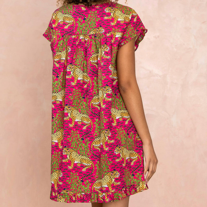 Bagheera - Pintuck Nightgown - Hot Pink