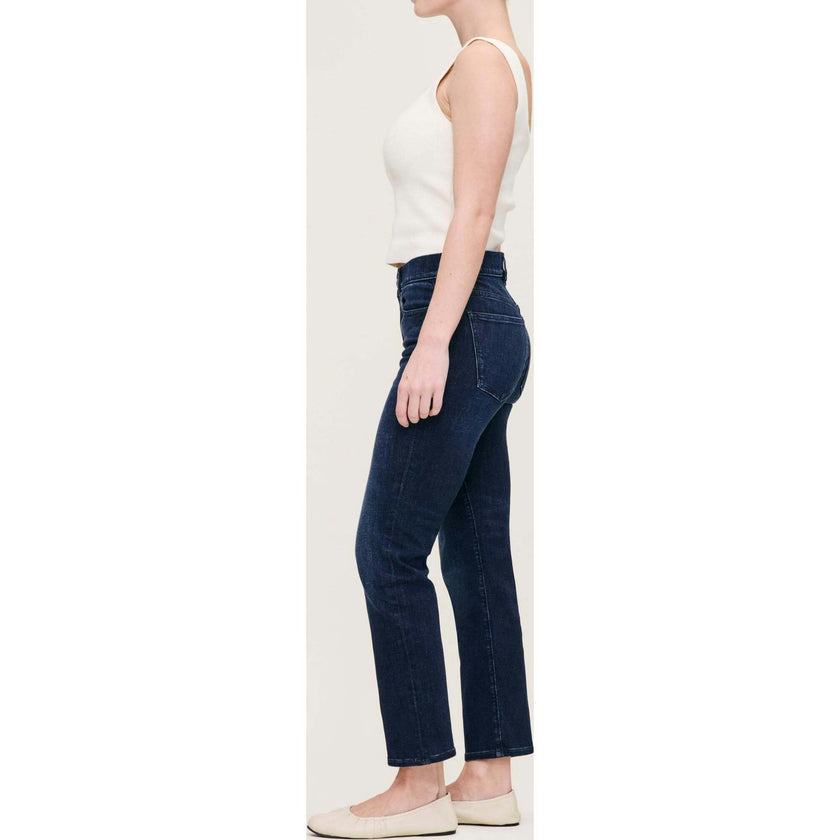 Halle Straight Petite High Rise Instasculpt™ 25.5" Jeans | Mediterranean