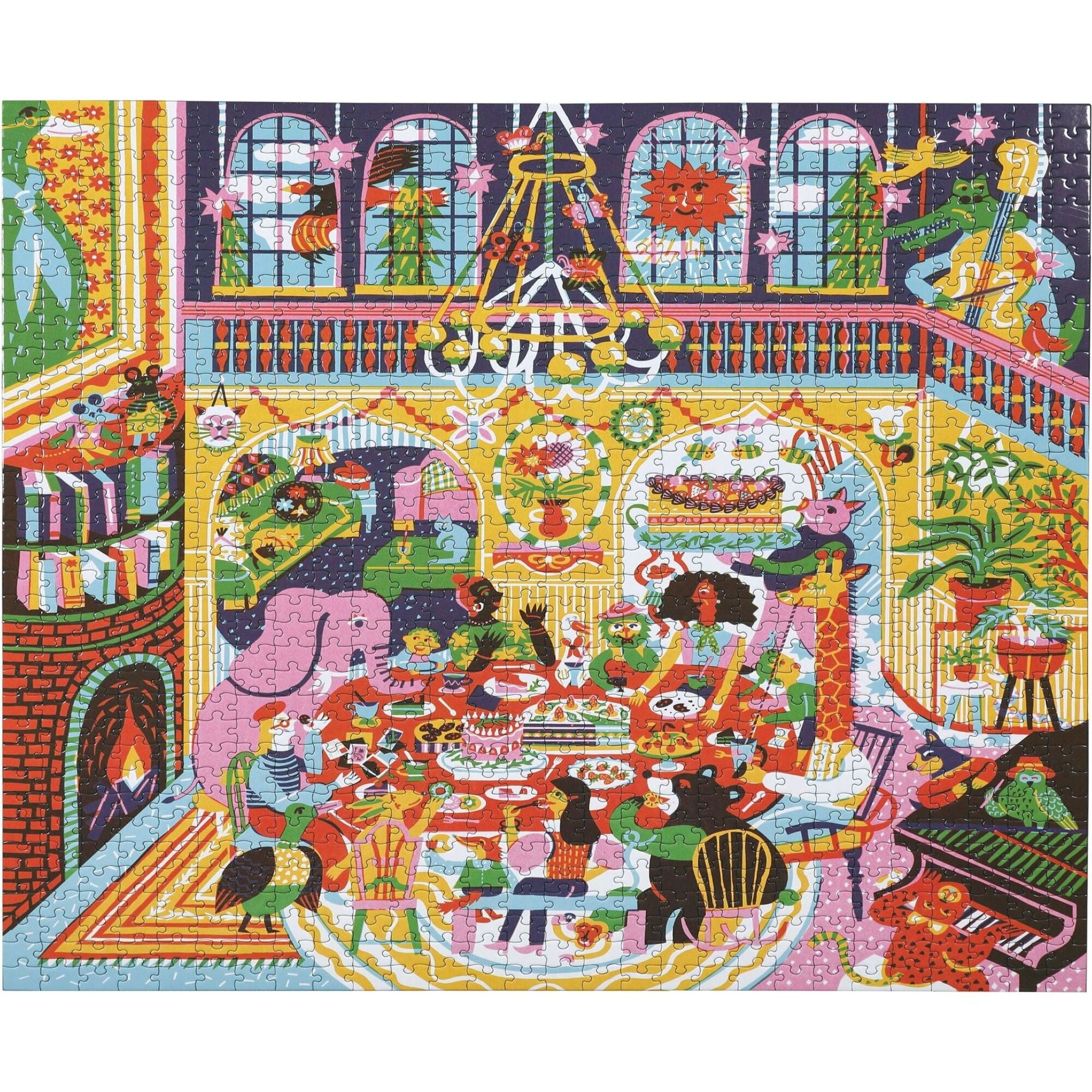 Piece and Love Family Dinner Night 1000 Piece Square Jigsaw Puzzle