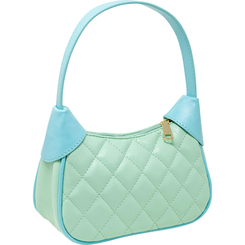 Quilted Zip Top Shoulder Bag