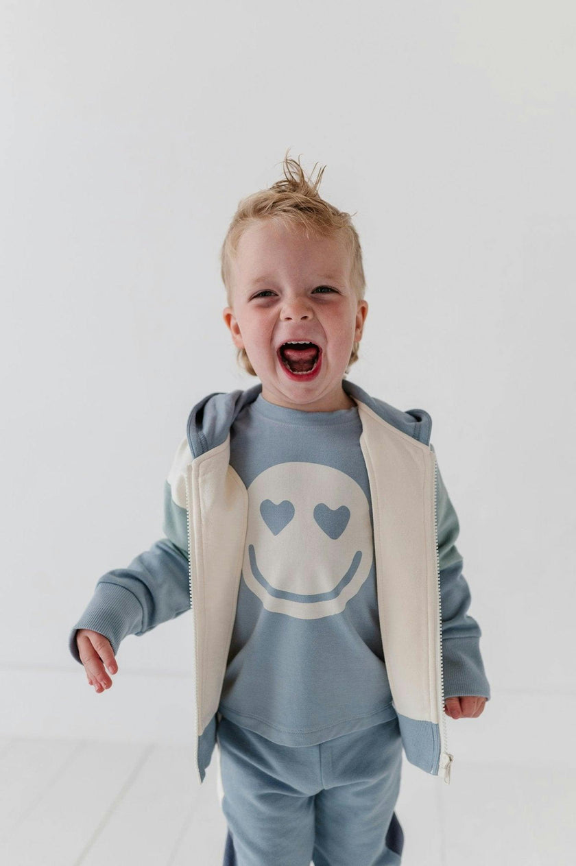 Boys Short Sleeve Tee in Heart Eyes Smile Face