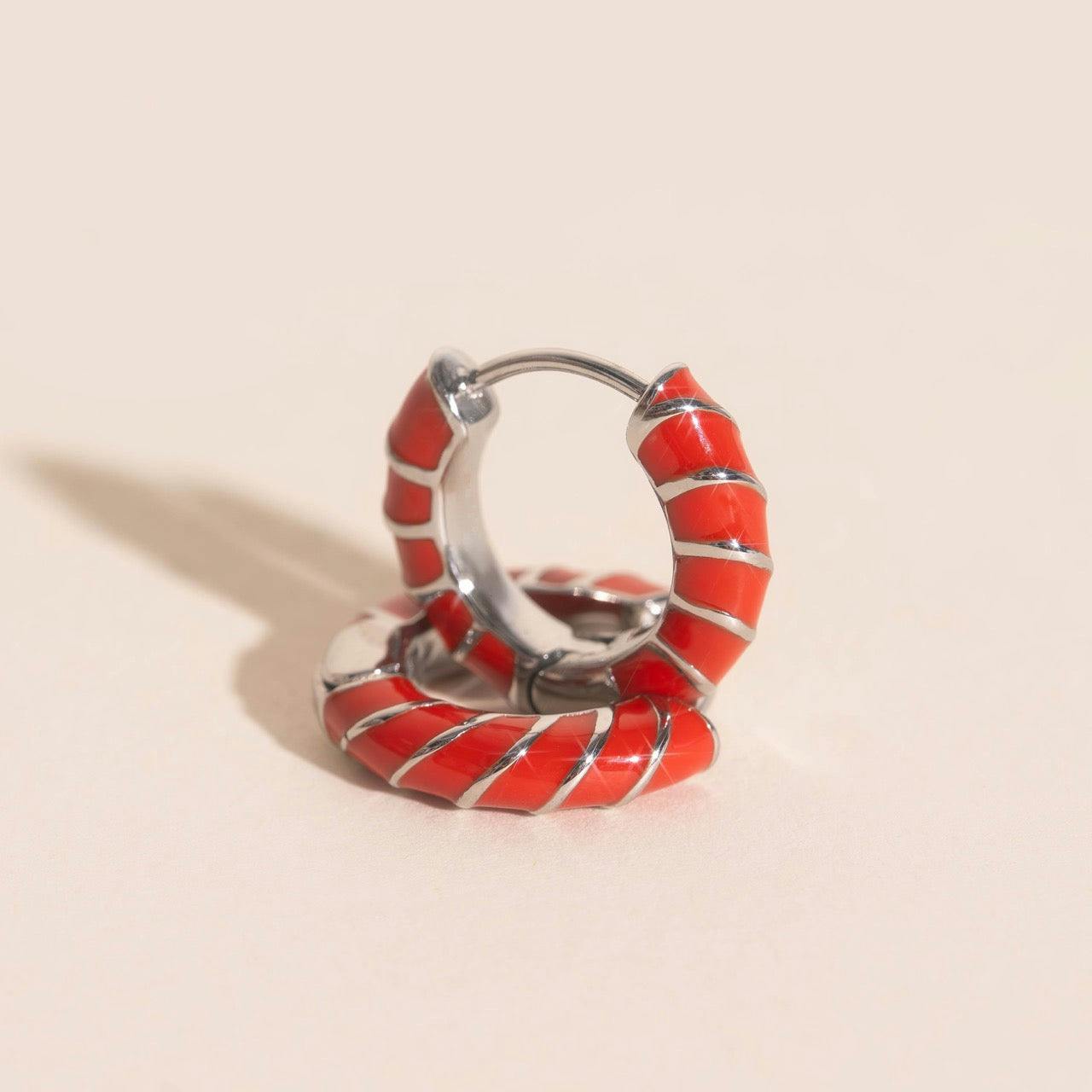 Color Chunky Rounded Huggie Hoop Earrings