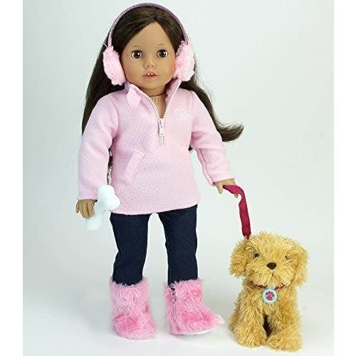Sophia’s Plush Puppy and Accessories Set for 18" Dolls, Multi
