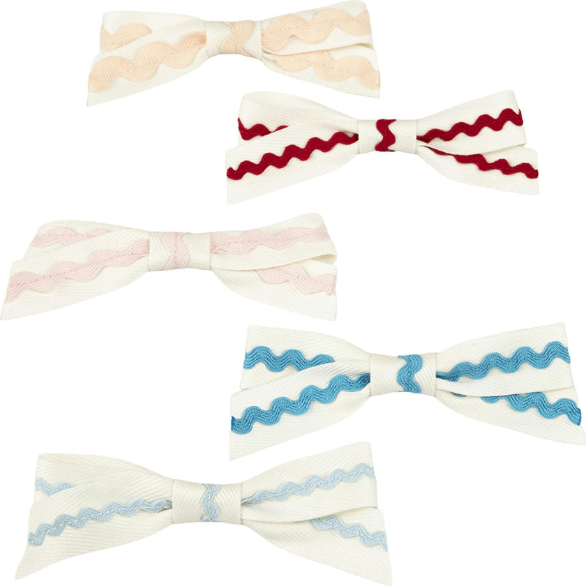Ricrac Bow Hair Clips