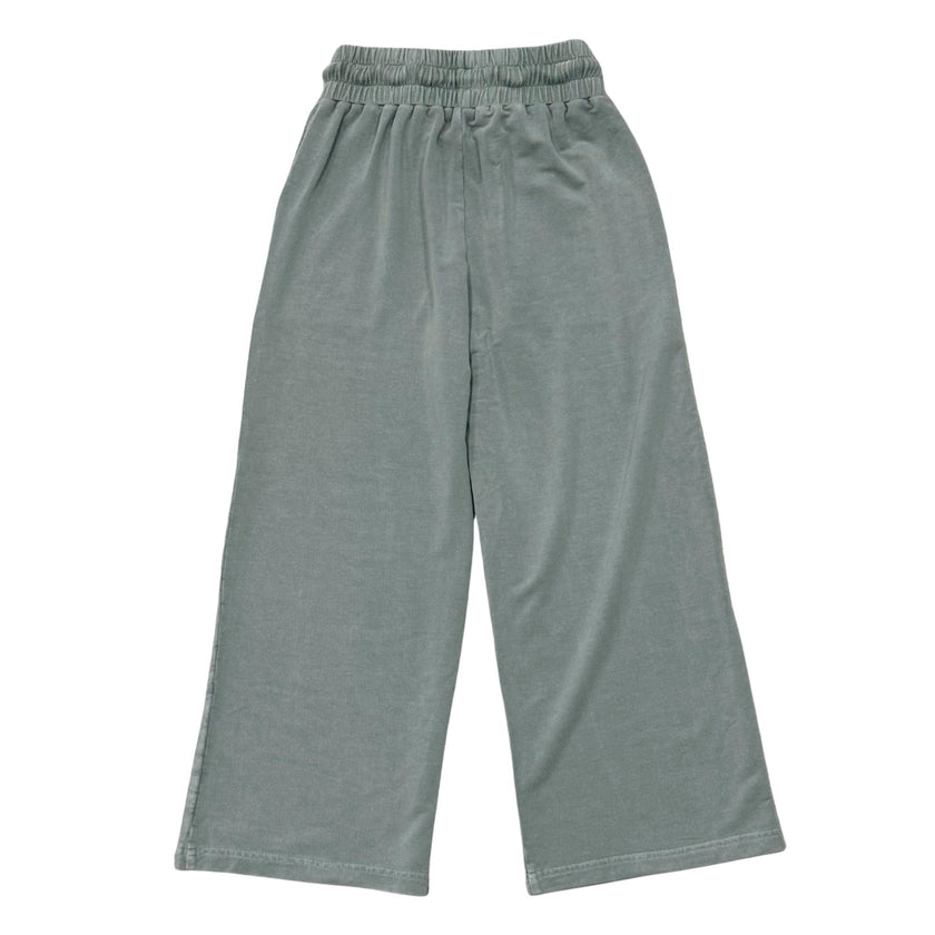 Girls Acid Wash Comfy Pant in Shadow Green