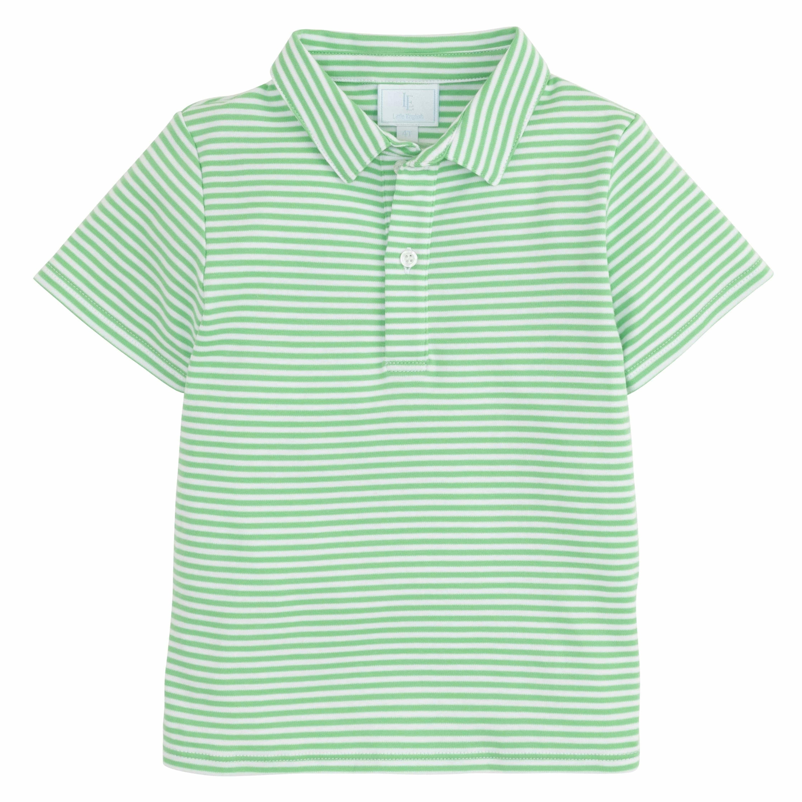 Short Sleeve Polo - Green Stripe