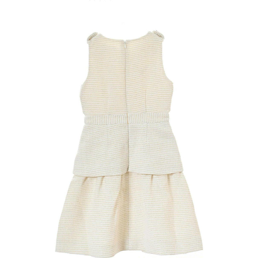 Daphne dress (ivory with gold metallic thread)