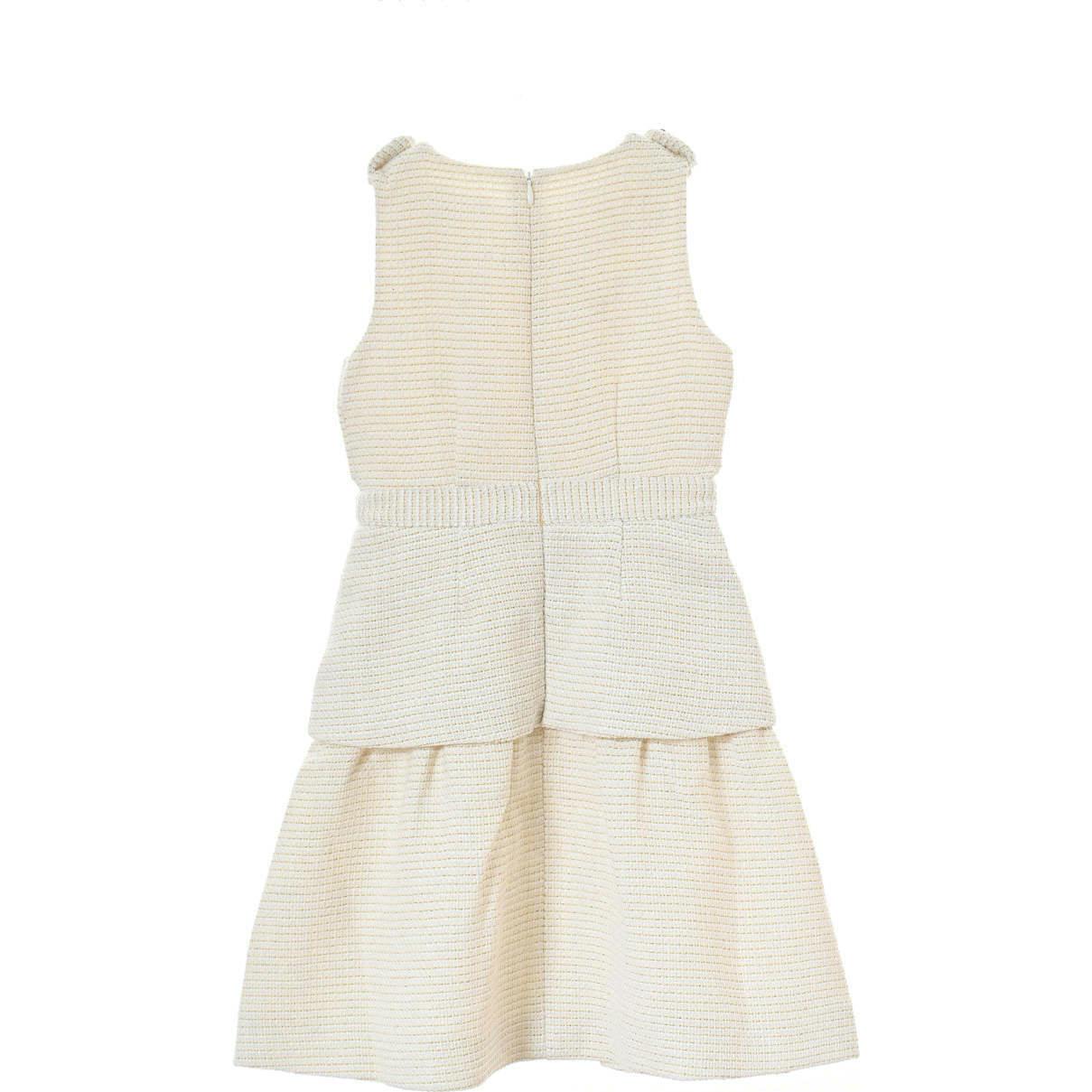 Daphne dress (ivory with gold metallic thread)