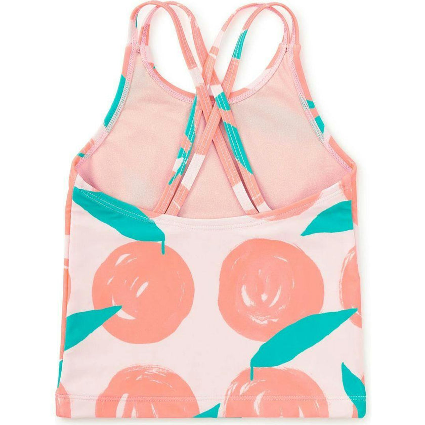 Cross Back Tankini Top, Orange