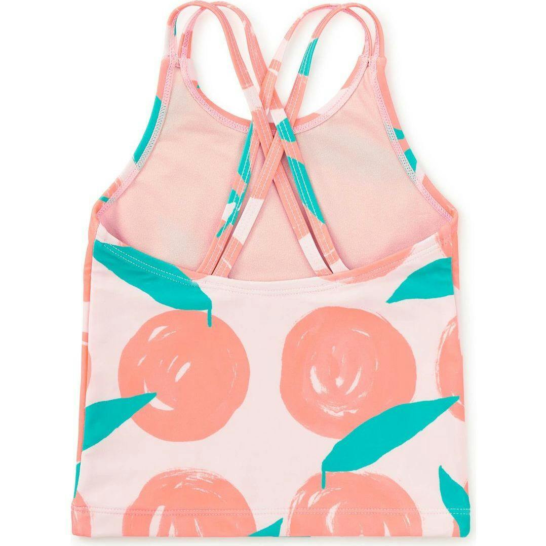 Cross Back Tankini Top, Orange
