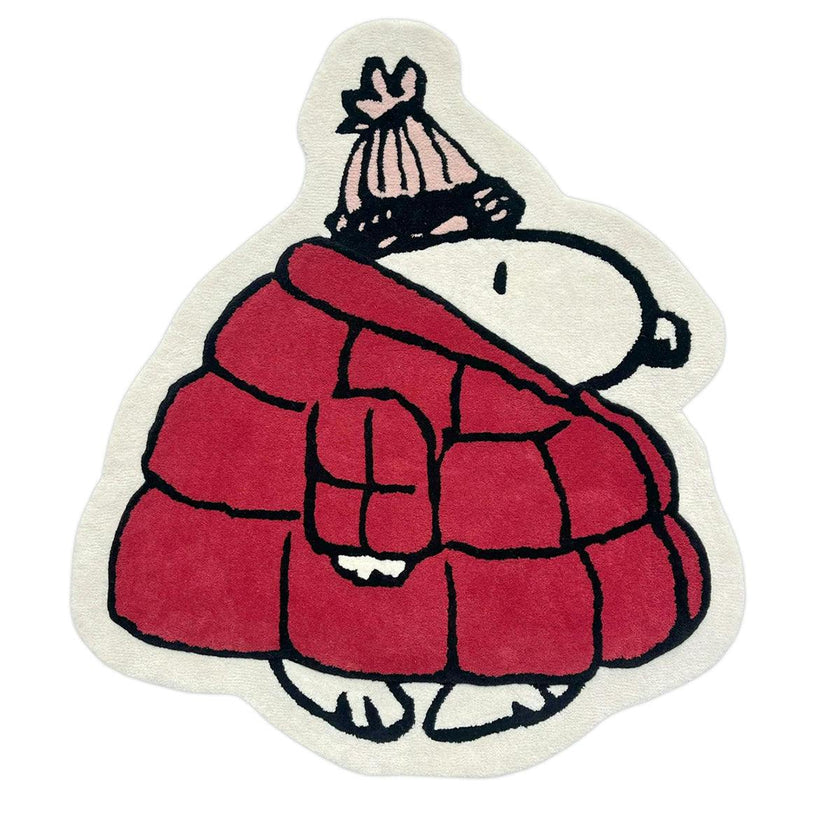 Rug PEANUTS Puffer Jacket Red 3.6 x 3.7ft