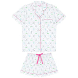 Women's Golf Short PJ Set - Organic Cotton Poplin