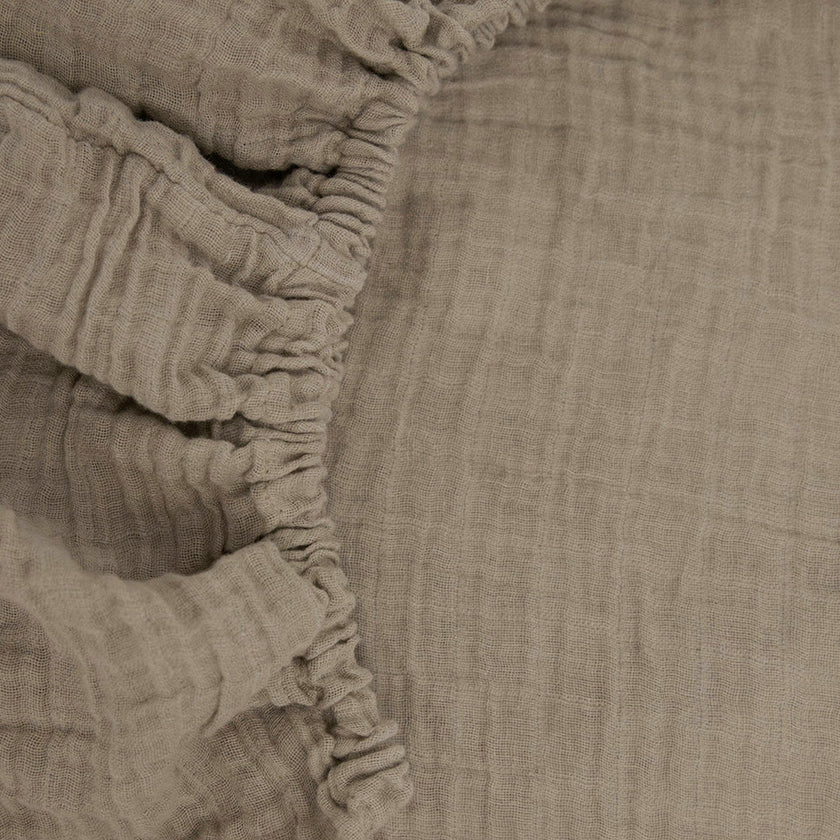 Organic Cotton Muslin Crib Sheet - Driftwood