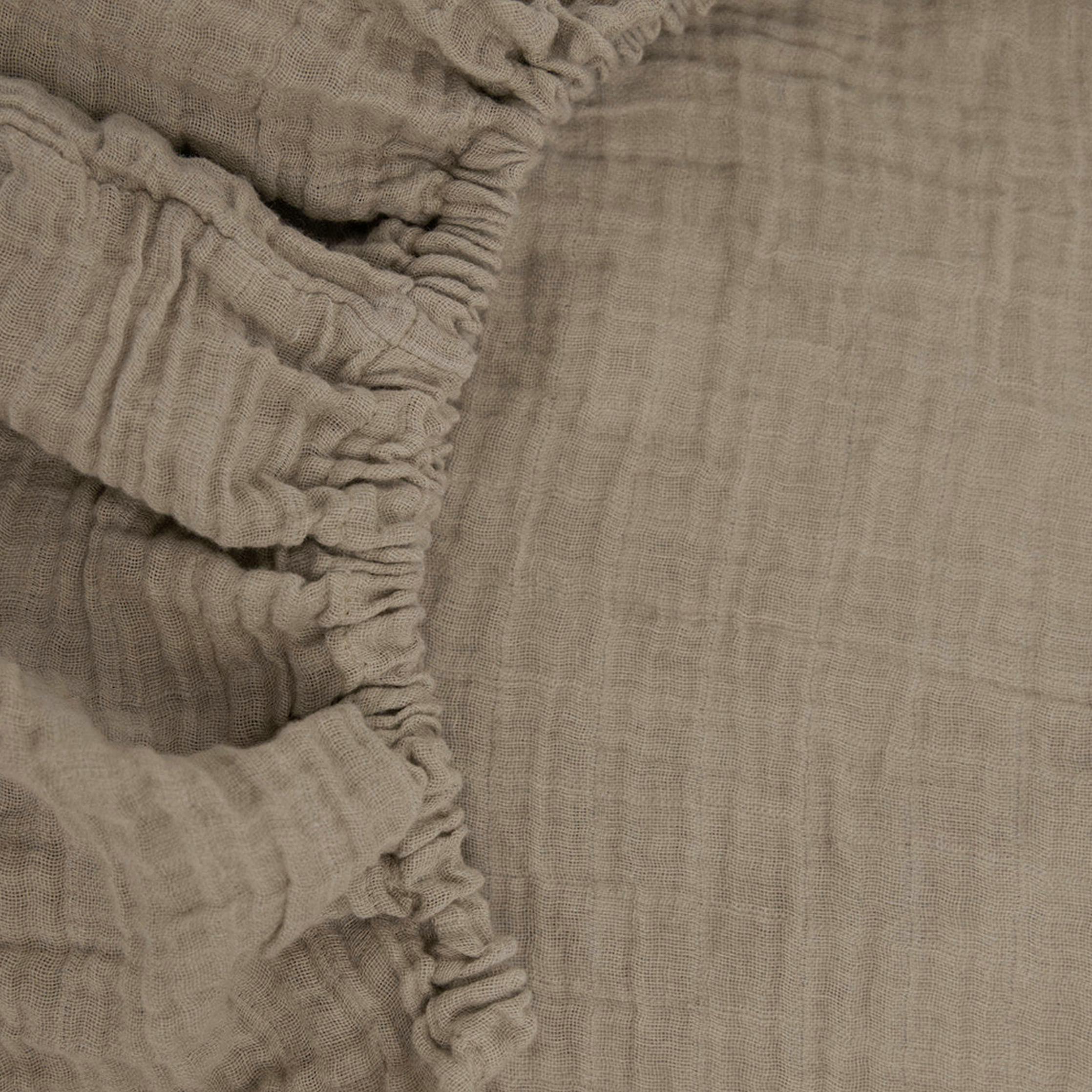 Organic Cotton Muslin Crib Sheet - Driftwood