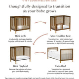 Gelato 4-in-1 Convertible Mini Crib