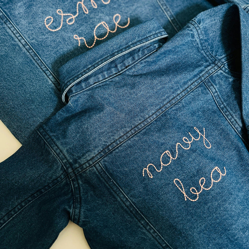 Baby & Kids Back Embroidery Denim Jacket