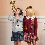 Girls Constance Sweater - Tossed Santas