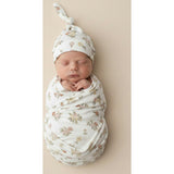 Organic Swaddle Blanket & Hat Set