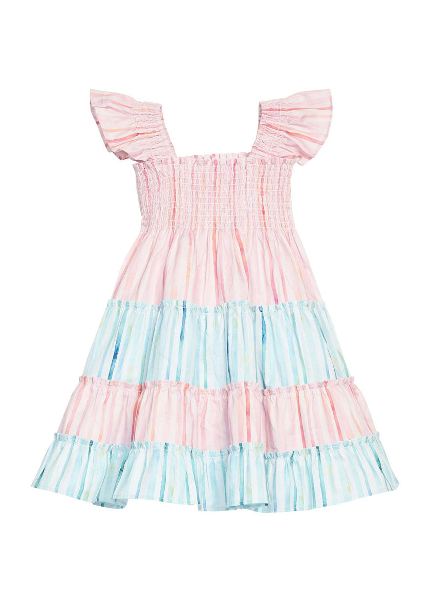 Twirl Dress - Watercolor Multi Stripe