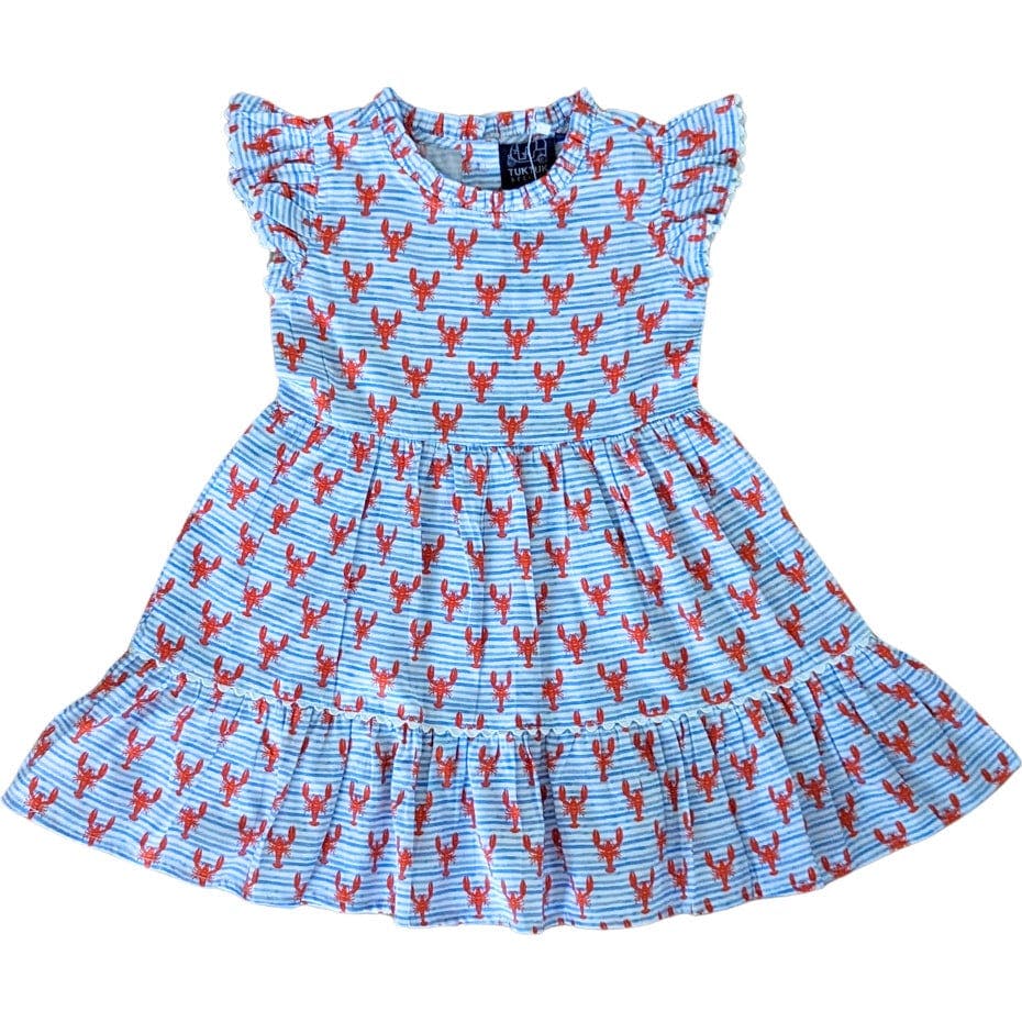Lobster Wave Ruffle Dress