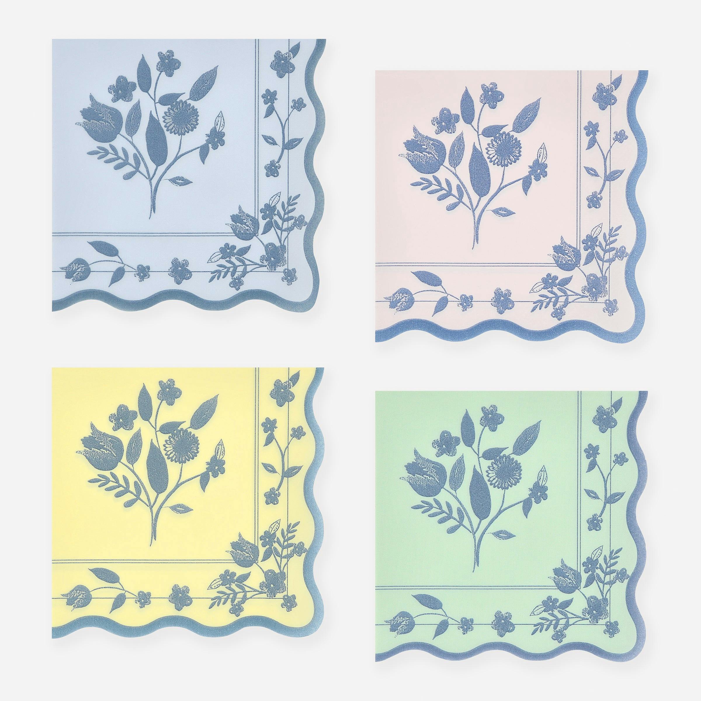 Vintage Botanical Small Napkins