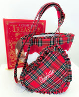 Customizable Plaid Heart Purse