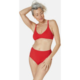 The Valencia Bikini Top - Flat - Cherry Red