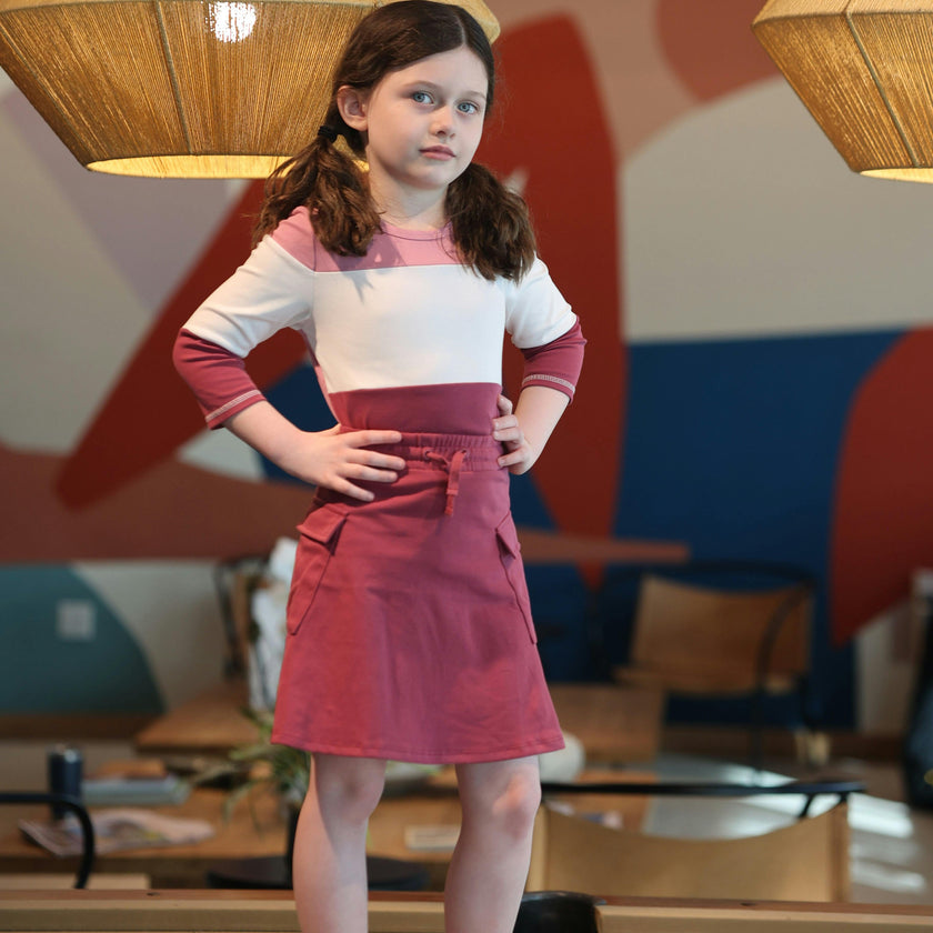 Rugby Stripe Pocket A-Line Short Skirt