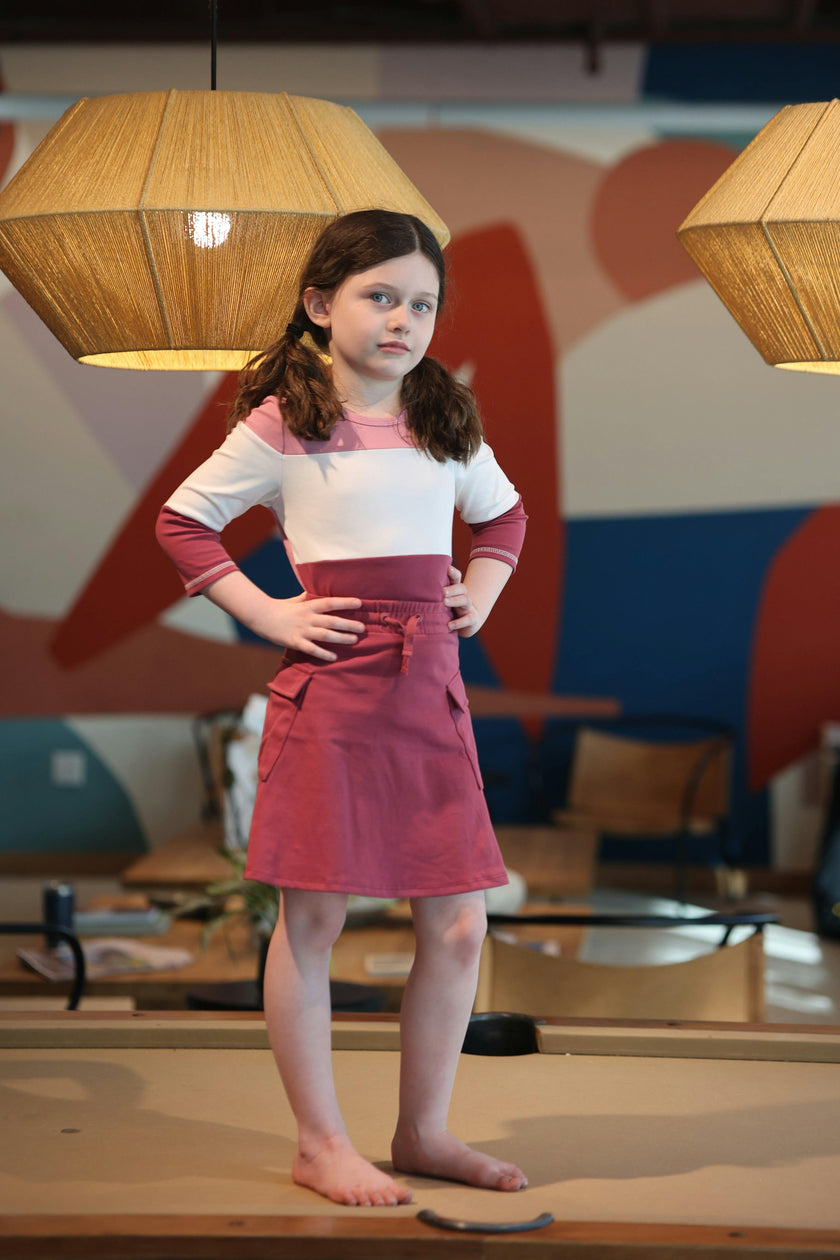 Rugby Stripe Pocket A-Line Short Skirt
