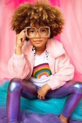Rainbow Faux Fur Coat