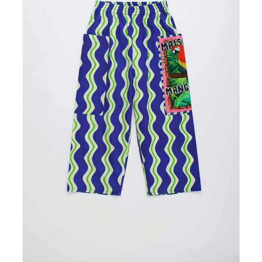 LOROS WAVY PANTS NAVY BLUE