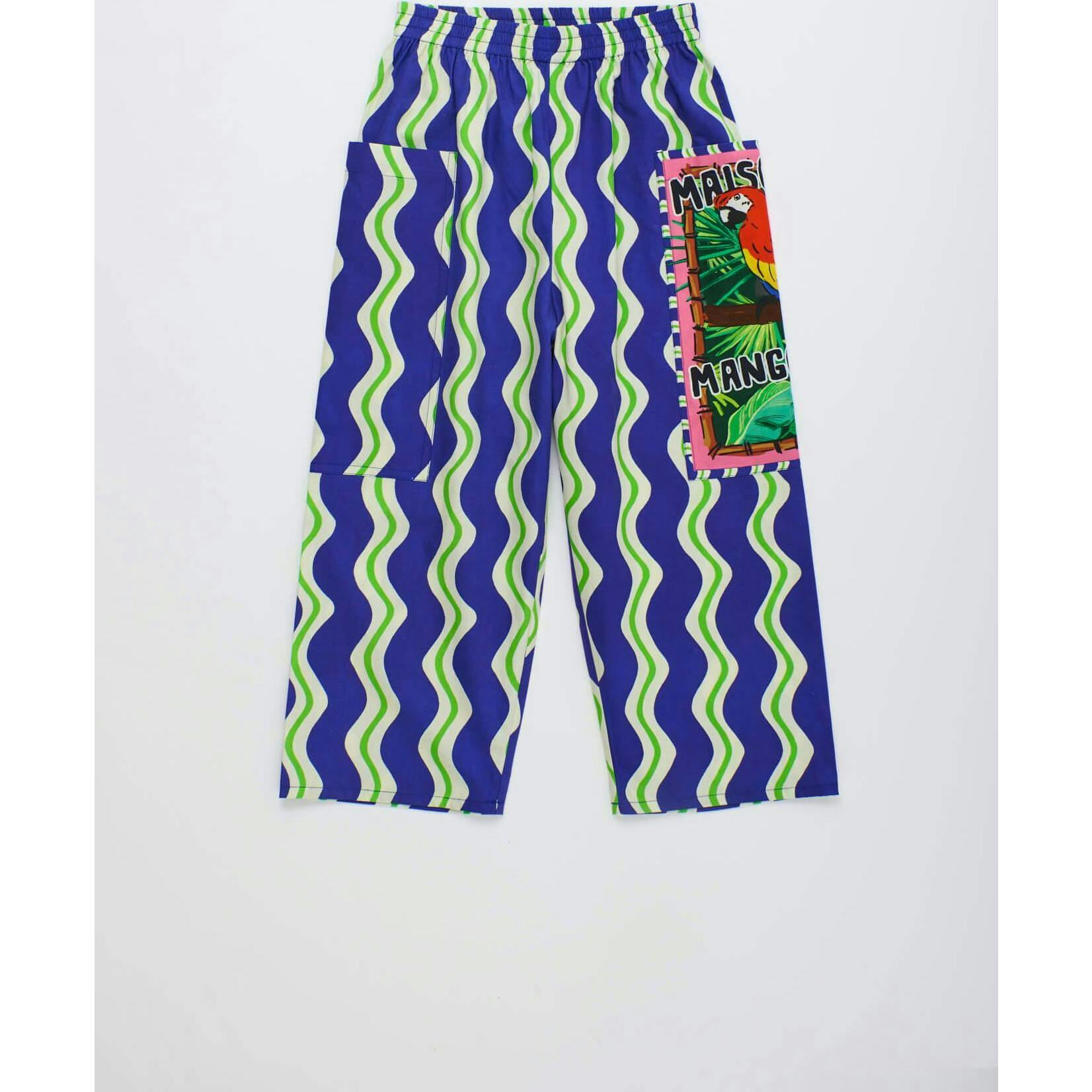LOROS WAVY PANTS NAVY BLUE