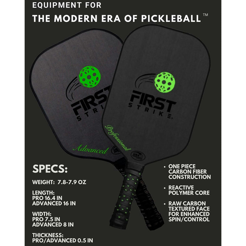 First Strike Pickleball: Professional Pickleball Paddle - Elongated