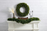 Green Boxwood Artificial All Seasons Greenery Mantel Garland Table Runner
