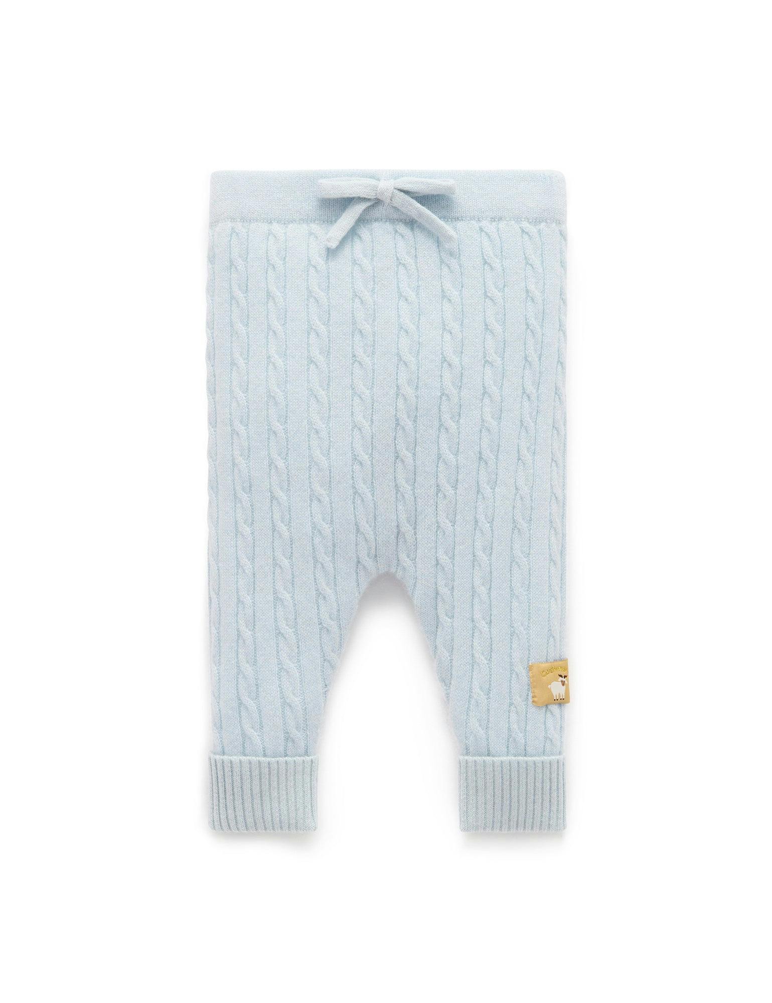 Cashmere Leggings Pale Blue Melange