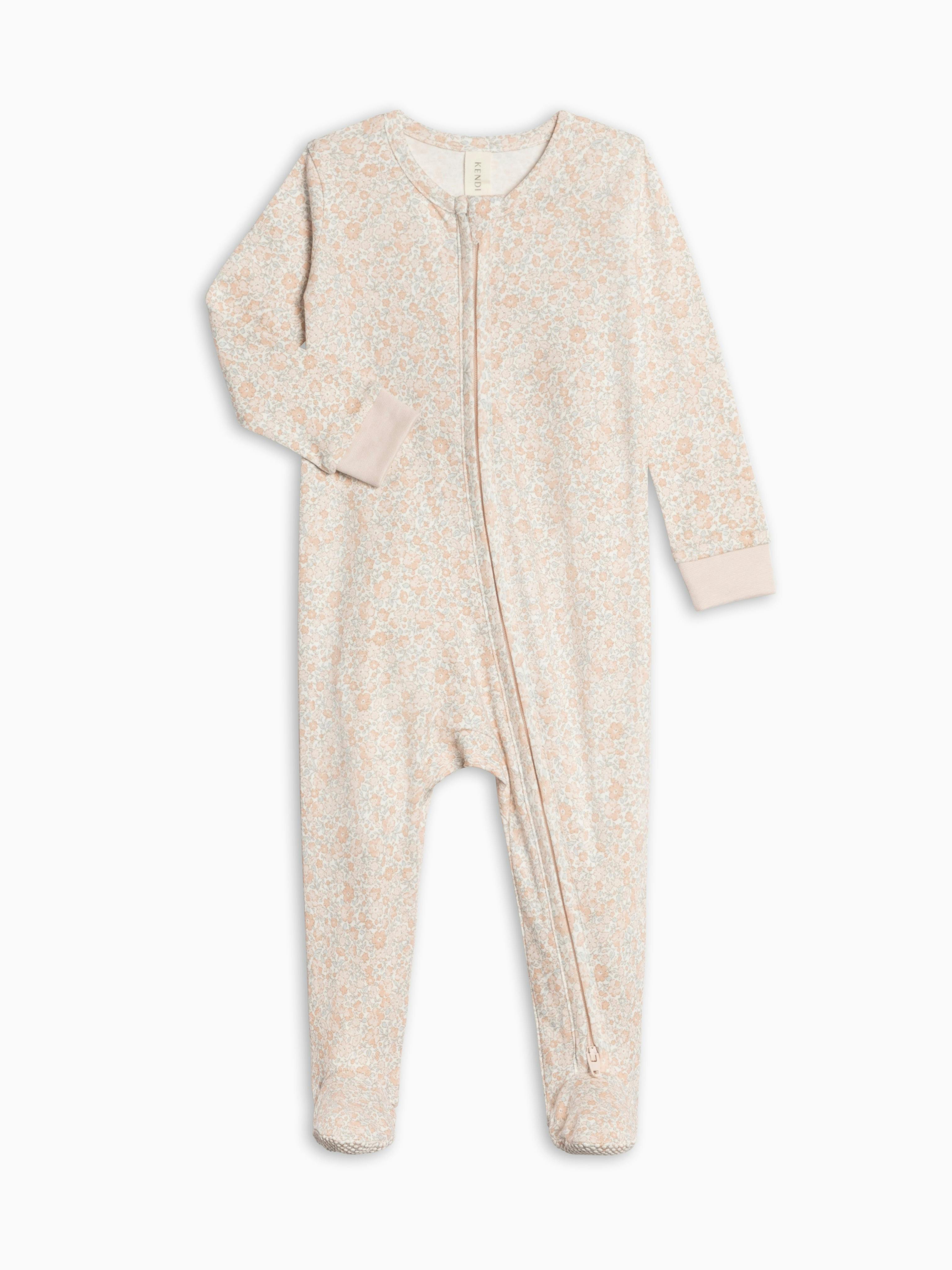 Peyton Zipper Sleeper - Belmont Floral / Shell + Powder