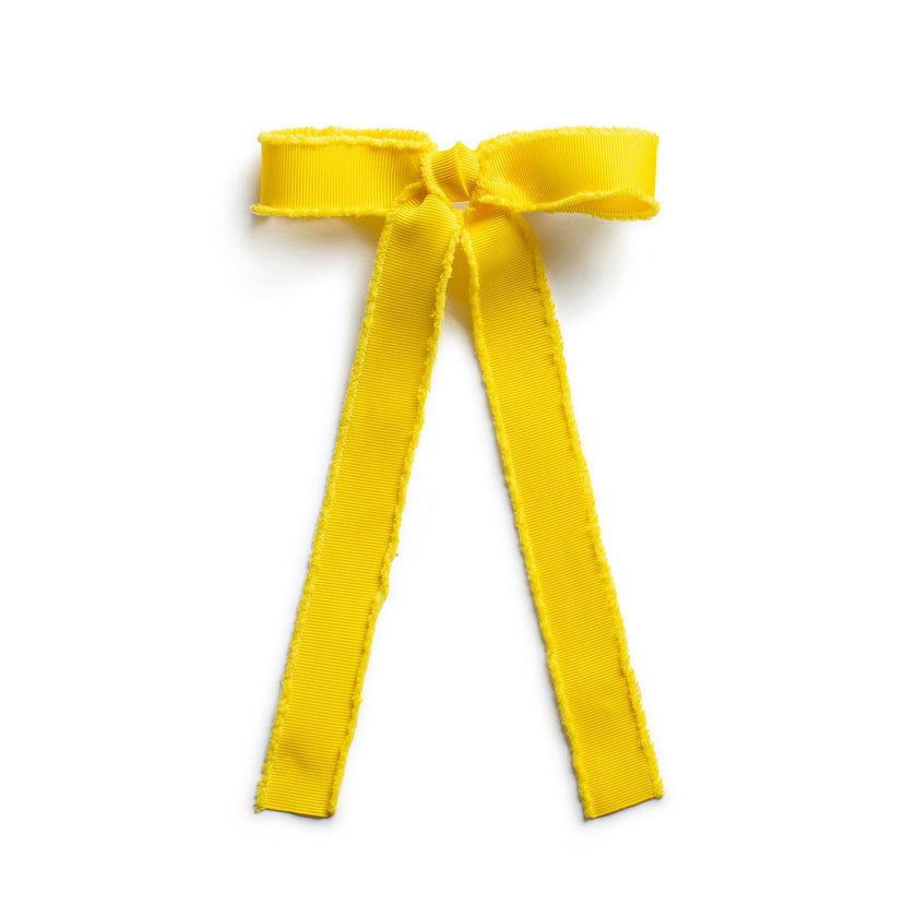 Halo Luxe Dahlia Deconstructed Grosgrain Ribbon Long Tail Clip - Yellow