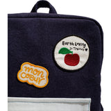 Apple Print Padded Adjustable Buckle Strap Zipper Backpack