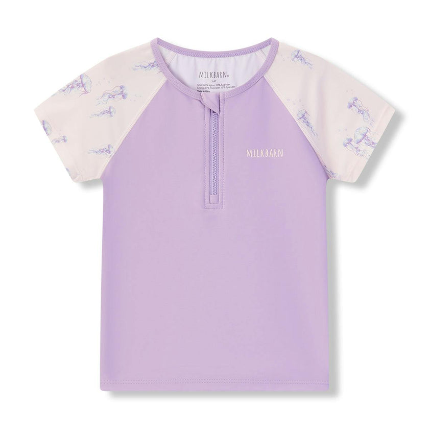 Sunset Jellyfish Zipper Top & Swim Trunks