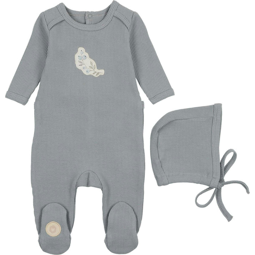 Mellow Moments Boys' Footie & Hat Set Quarry