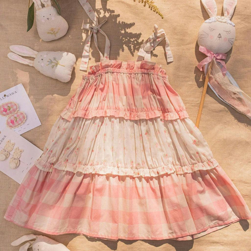 Amber Dress in Pink Gingham