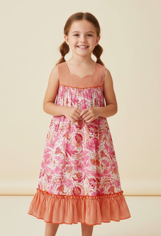 Yana Swing Dress Orange